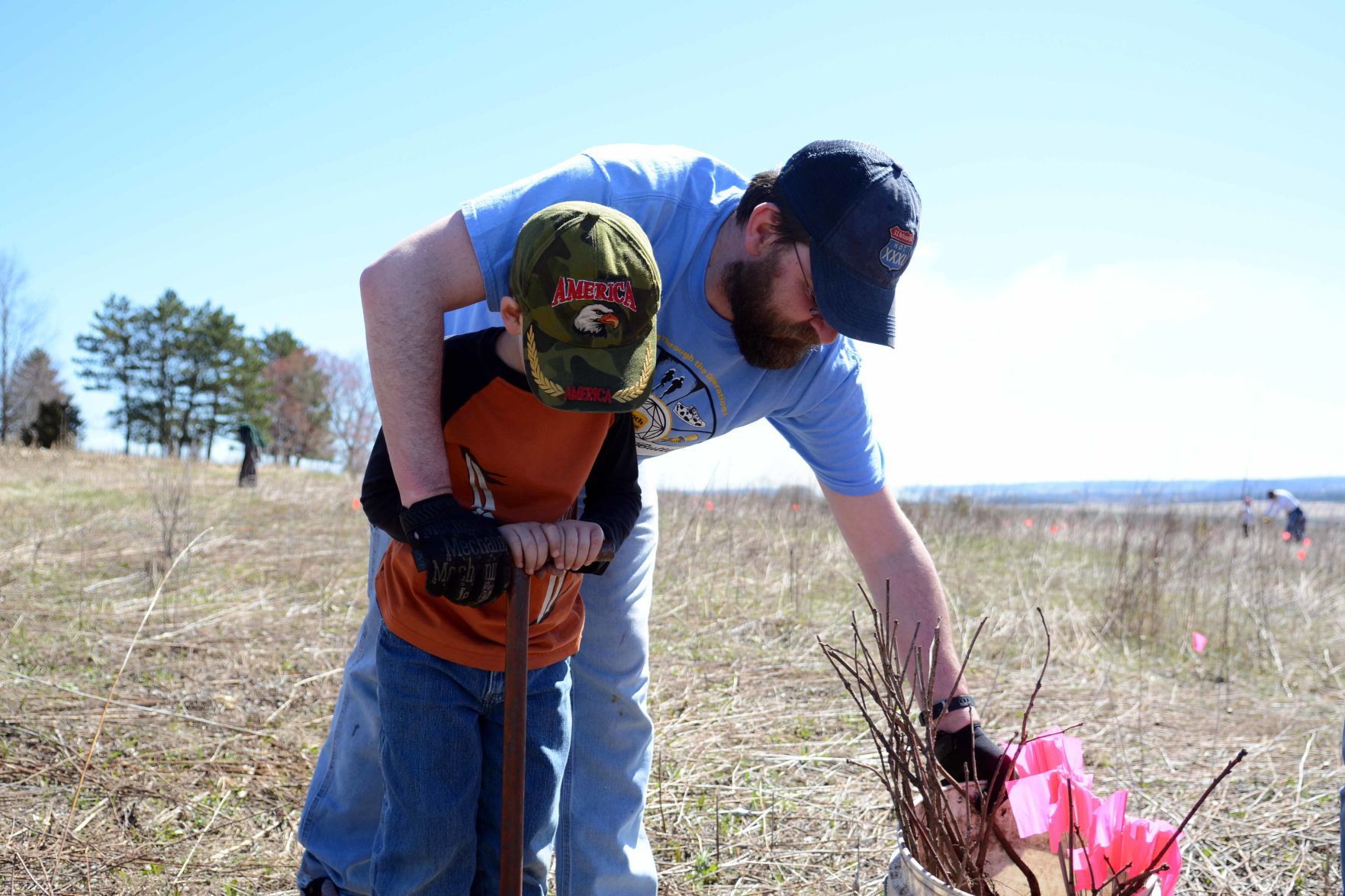 Earth Day tree planting in Baraboo Hills, April 20